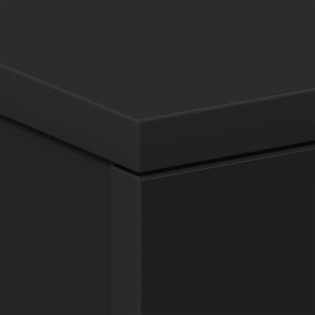 vidaXL Yöpöydät 2 kpl musta 38x35x56 cm tekninen puu