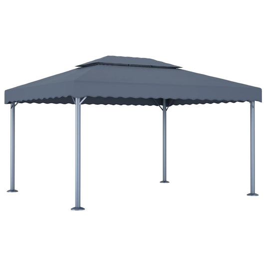 vidaXL Huvimaja 400 x 300 cm antrasiitti alumiini