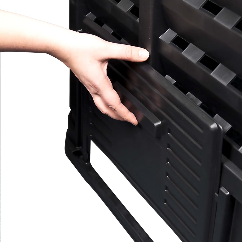 vidaXL Puutarhan kompostiastia musta 68,9x68,9x83,9 360 l