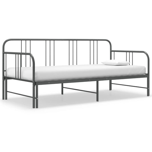 vidaXL Vuodesohvan runko harmaa metalli 90x200 cm
