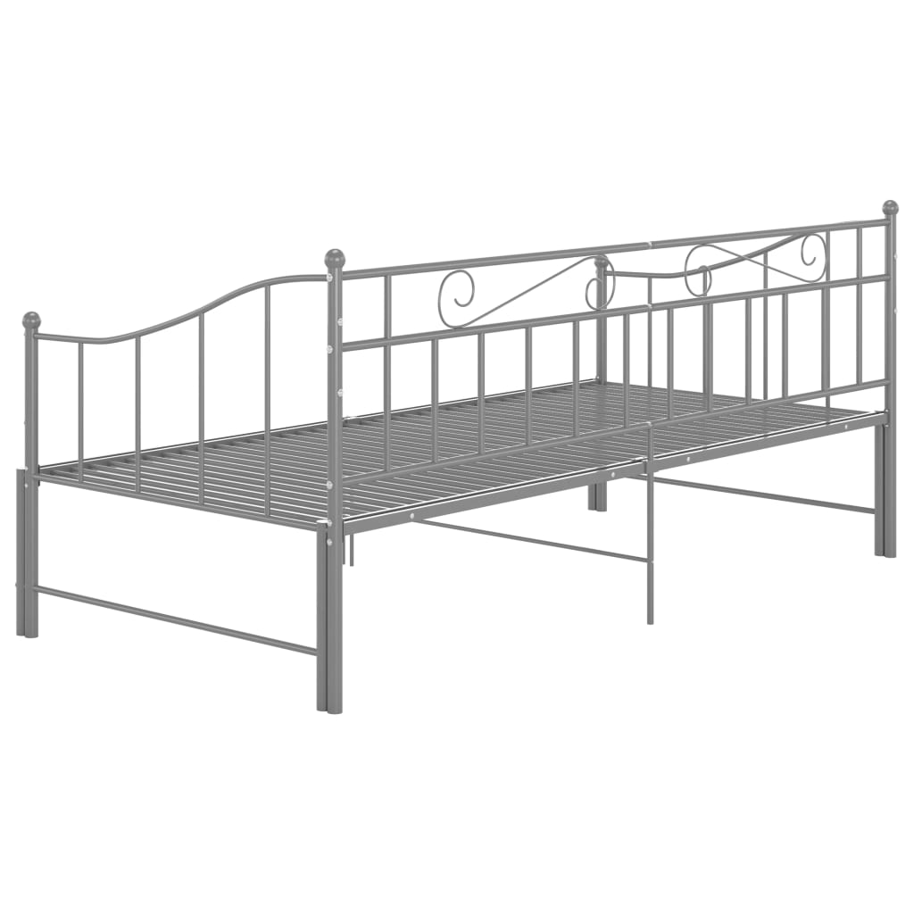 vidaXL Vuodesohvan runko harmaa metalli 90x200 cm