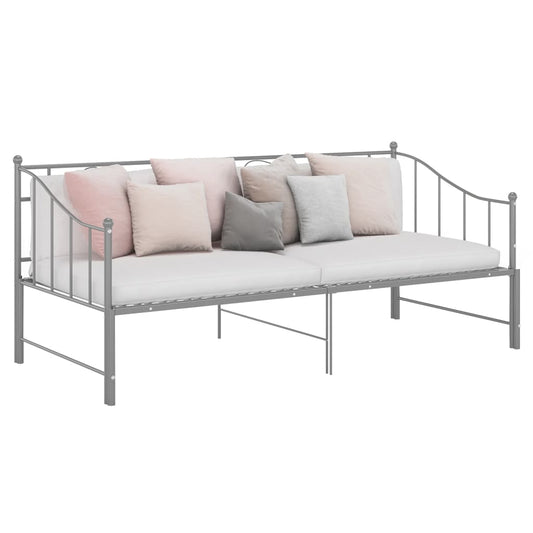 vidaXL Vuodesohvan runko harmaa metalli 90x200 cm