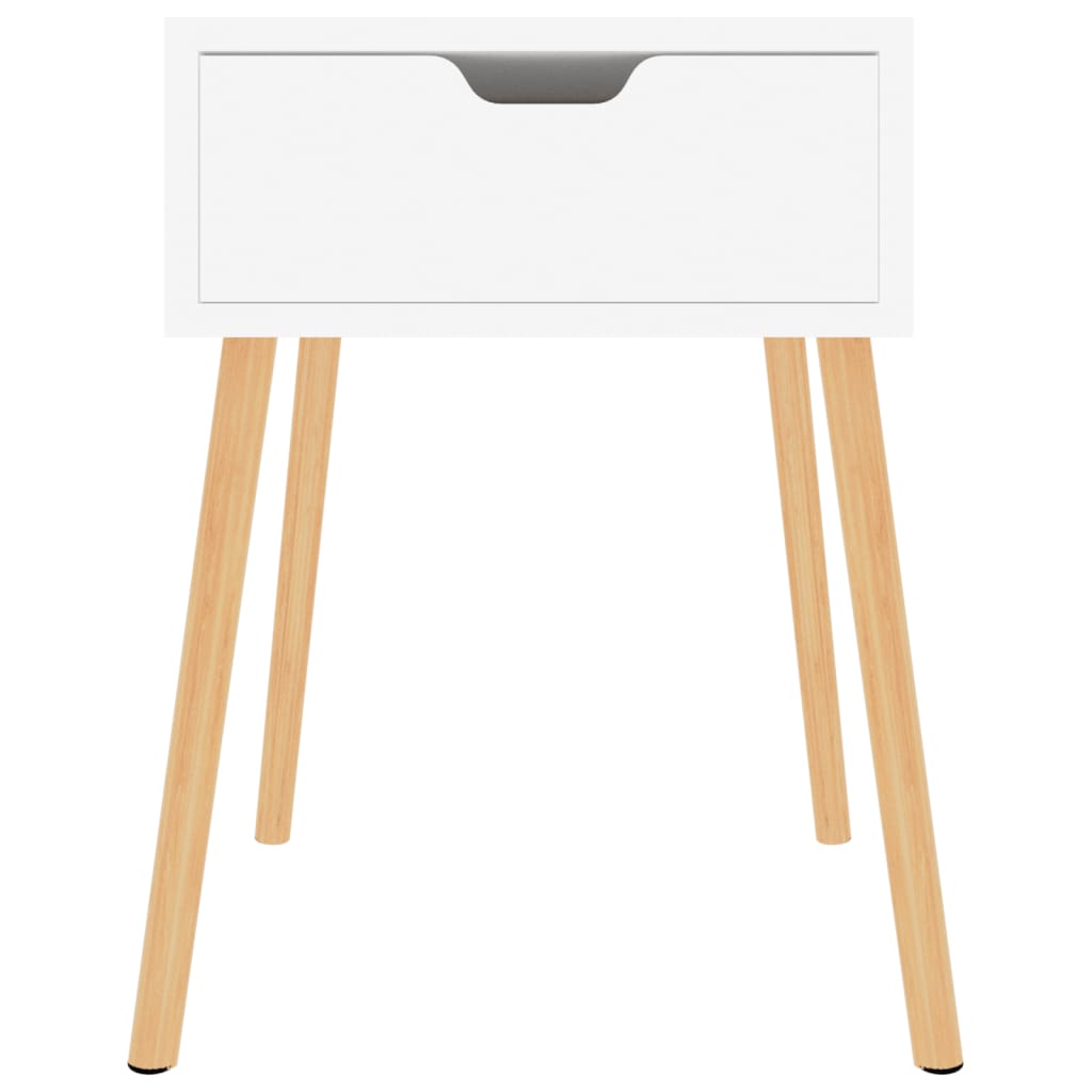 vidaXL Yöpöydät 2 kpl valkoinen 40x40x56 cm tekninen puu