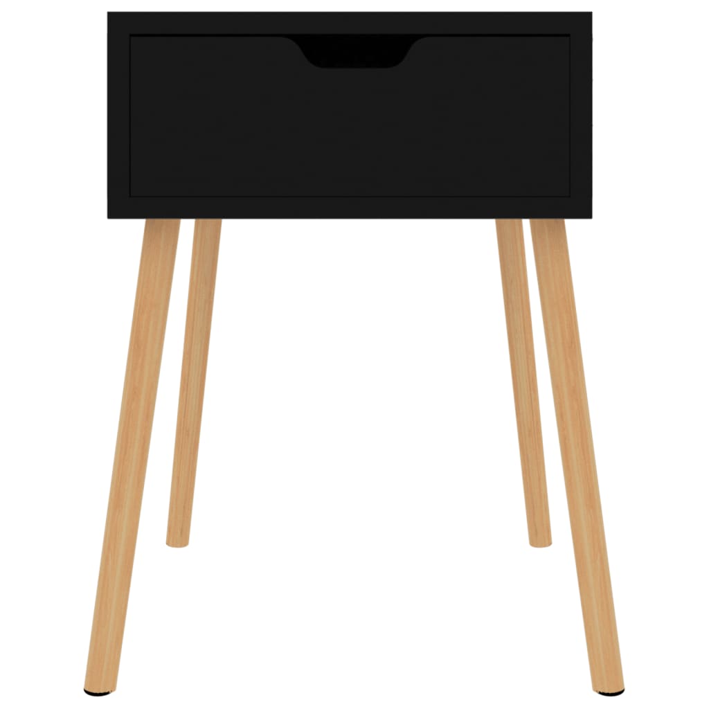 vidaXL Yöpöydät 2 kpl korkeakiilto musta 40x40x56 cm tekninen puu