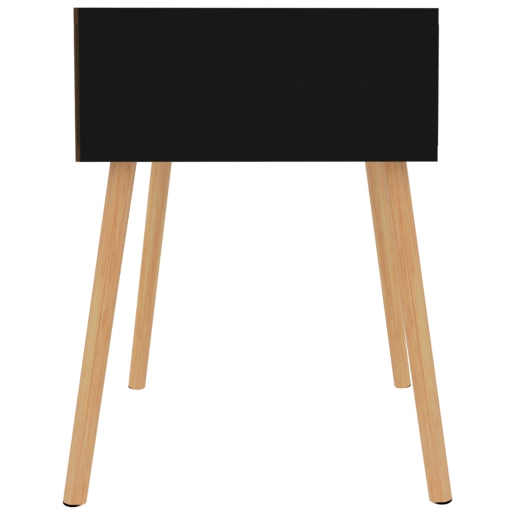 vidaXL Yöpöydät 2 kpl korkeakiilto musta 40x40x56 cm tekninen puu