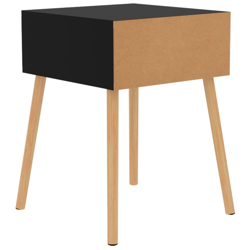 vidaXL Yöpöydät 2 kpl korkeakiilto musta 40x40x56 cm tekninen puu