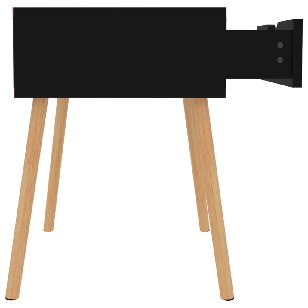 vidaXL Yöpöydät 2 kpl korkeakiilto musta 40x40x56 cm tekninen puu