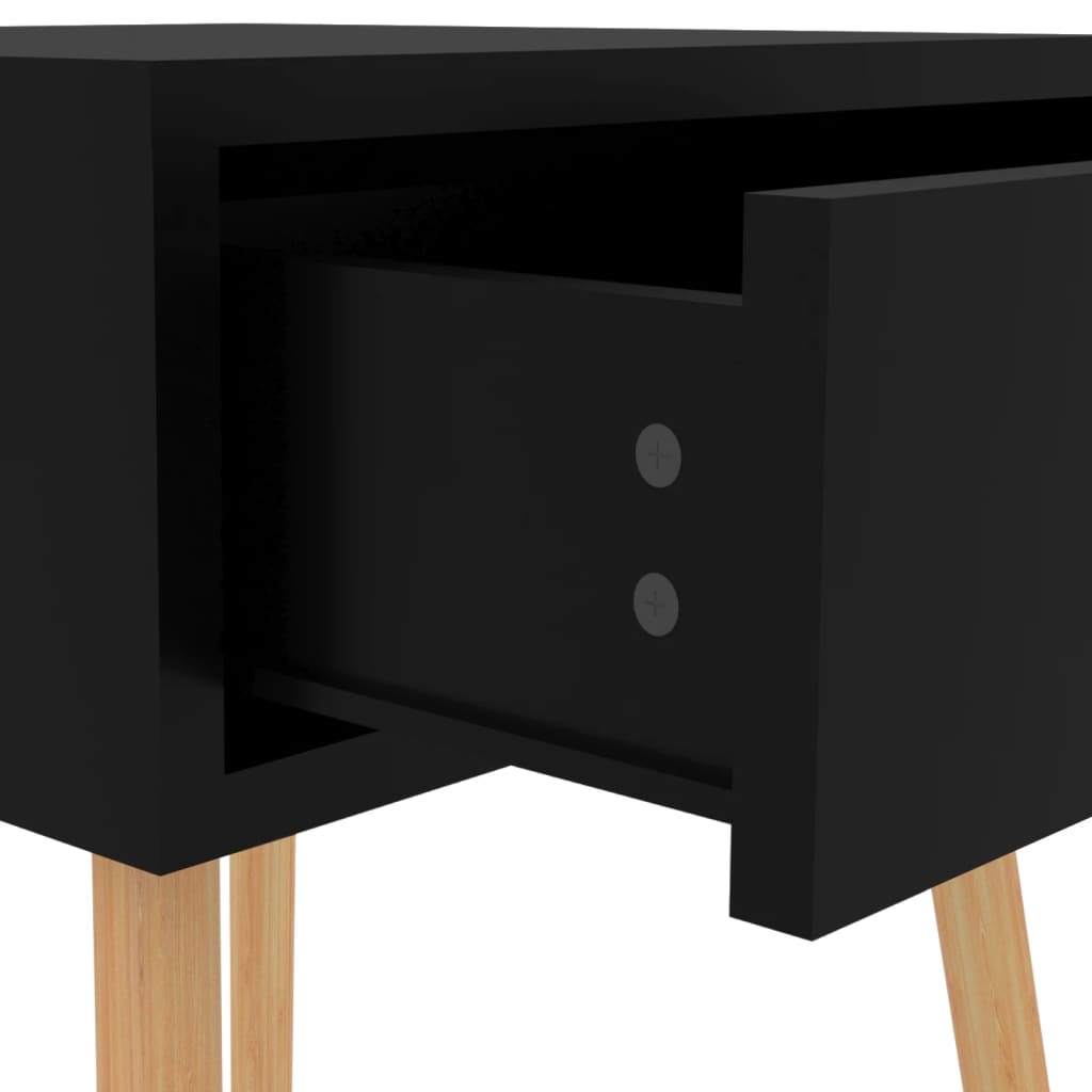 vidaXL Yöpöydät 2 kpl korkeakiilto musta 40x40x56 cm tekninen puu