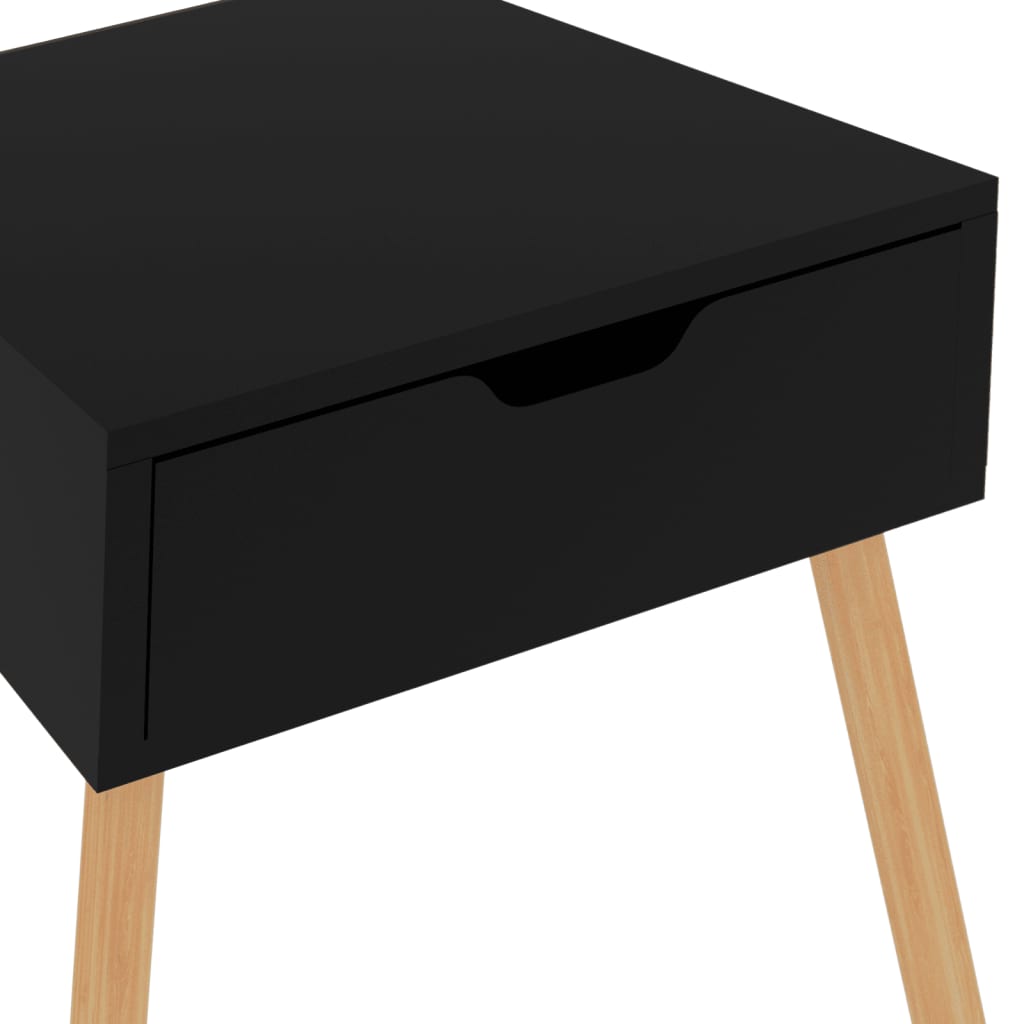 vidaXL Yöpöydät 2 kpl korkeakiilto musta 40x40x56 cm tekninen puu