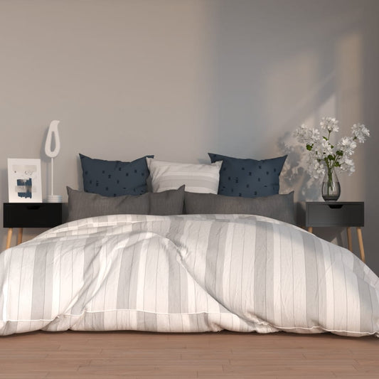 vidaXL Yöpöydät 2 kpl korkeakiilto musta 40x40x56 cm tekninen puu