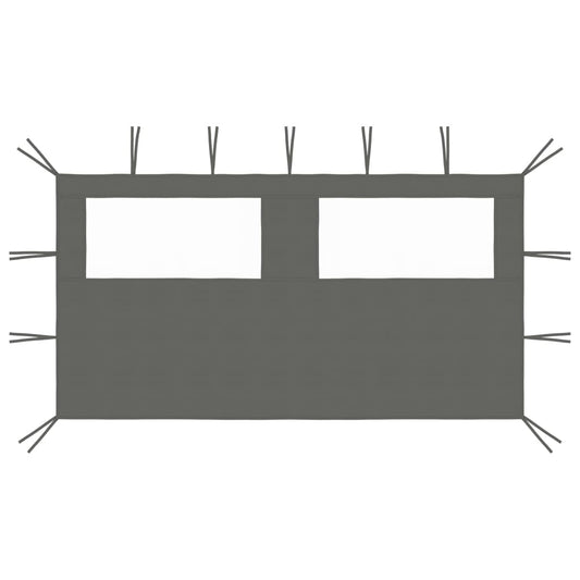3070423 vidaXL Gazebo Sidewall with Windows 4x2 m Anthracite (315312)