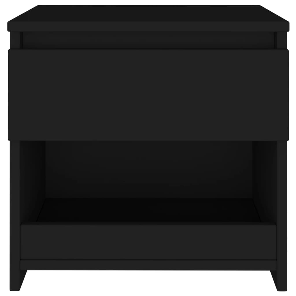 vidaXL Yöpöydät 2 kpl musta 40x30x39 cm tekninen puu