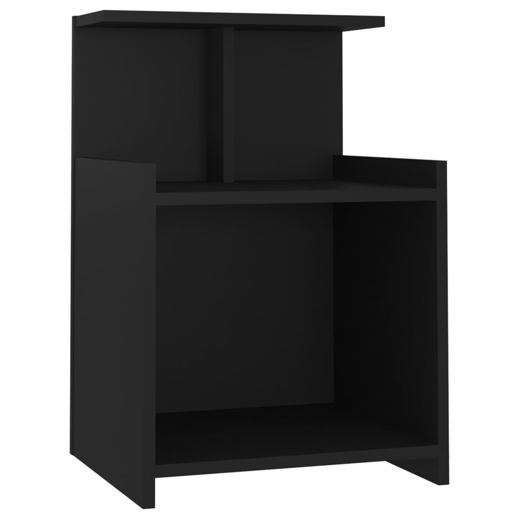 vidaXL Yöpöydät 2 kpl musta 40x35x60 cm tekninen puu