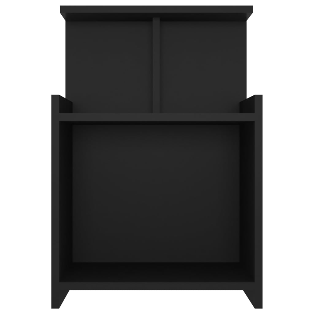 vidaXL Yöpöydät 2 kpl musta 40x35x60 cm tekninen puu