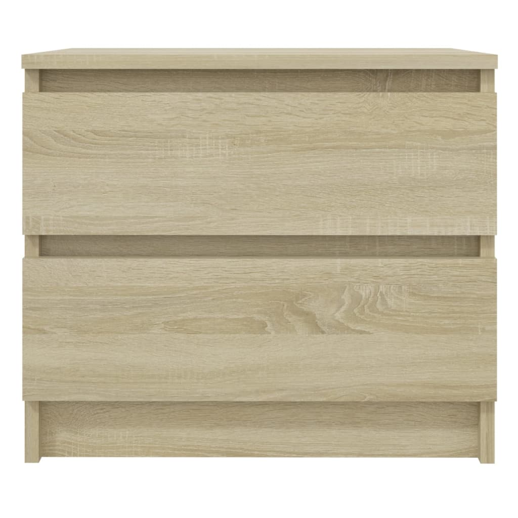 vidaXL Yöpöydät 2 kpl Sonoma-tammi 50x39x43,5 cm tekninen puu