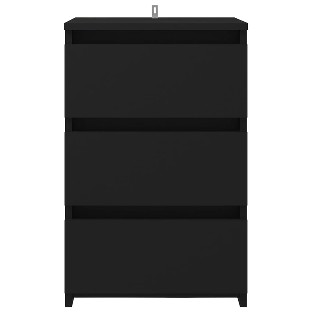 vidaXL Yöpöydät 2 kpl musta 40x35x62,5 cm tekninen puu
