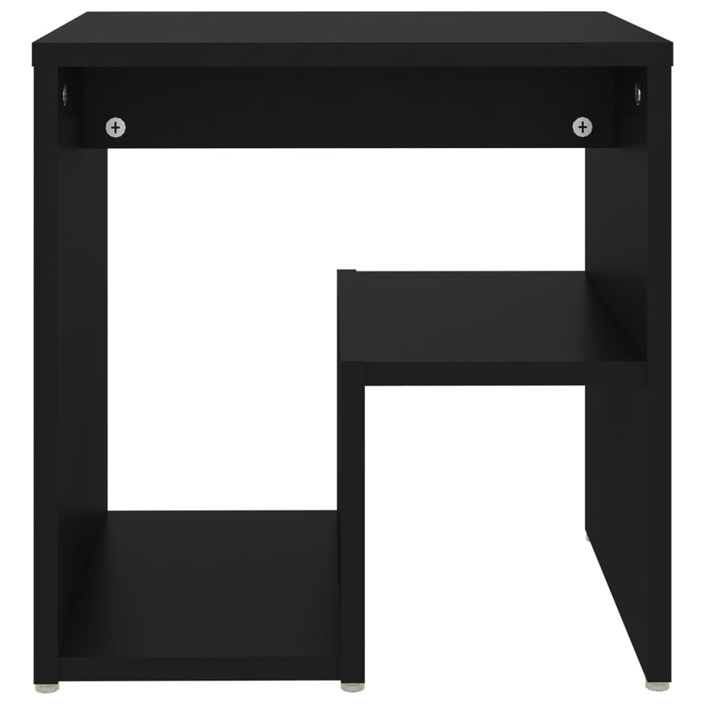 vidaXL Yöpöydät 2 kpl musta 40x30x40 cm tekninen puu