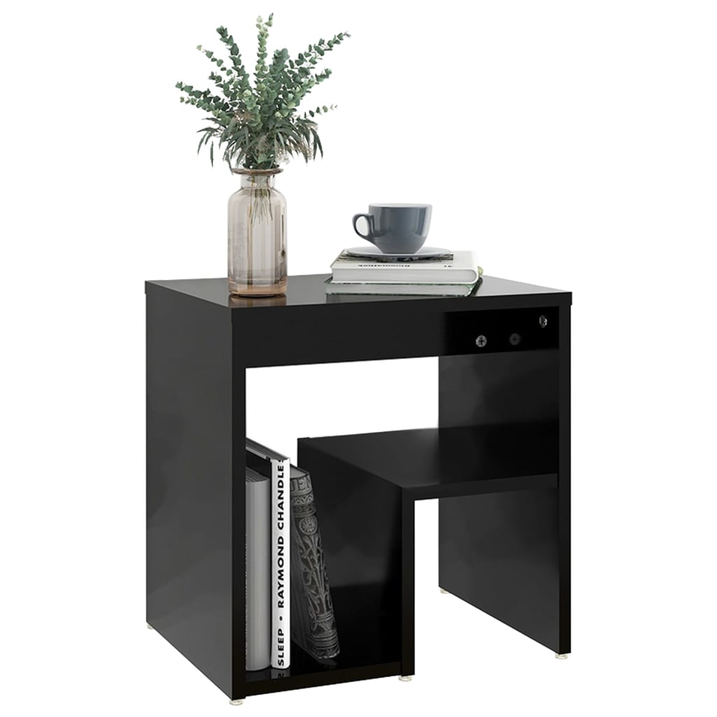 vidaXL Yöpöydät 2 kpl musta 40x30x40 cm tekninen puu