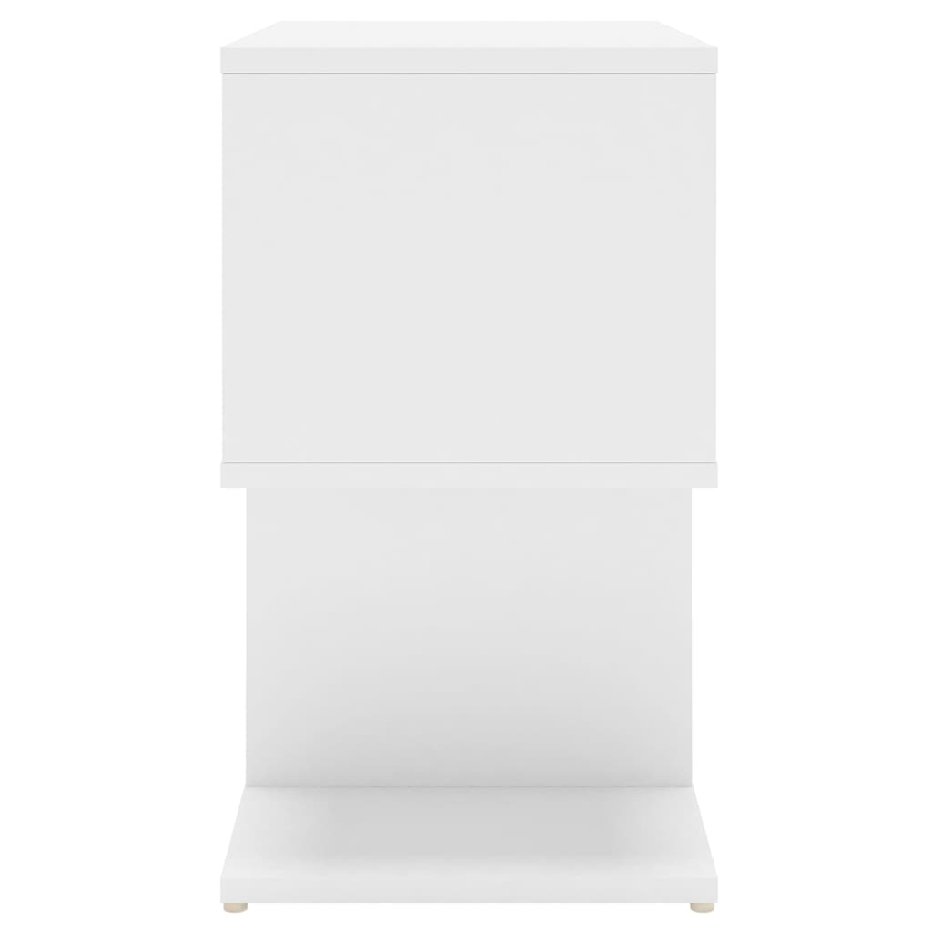 vidaXL Yöpöydät 2 kpl valkoinen 50x30x51,5 cm tekninen puu