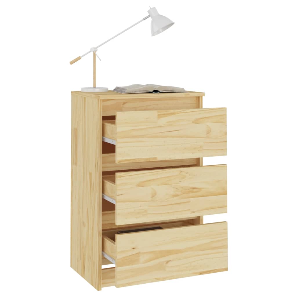 vidaXL Yöpöydät 2 kpl 40x29,5x64 täysi mänty