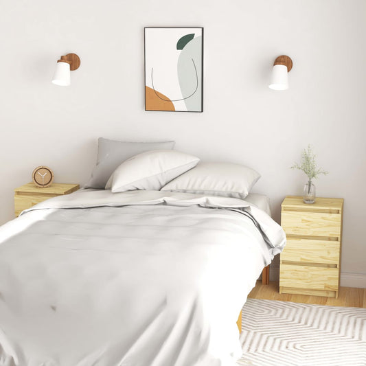 vidaXL Yöpöydät 2 kpl 40x29,5x64 täysi mänty