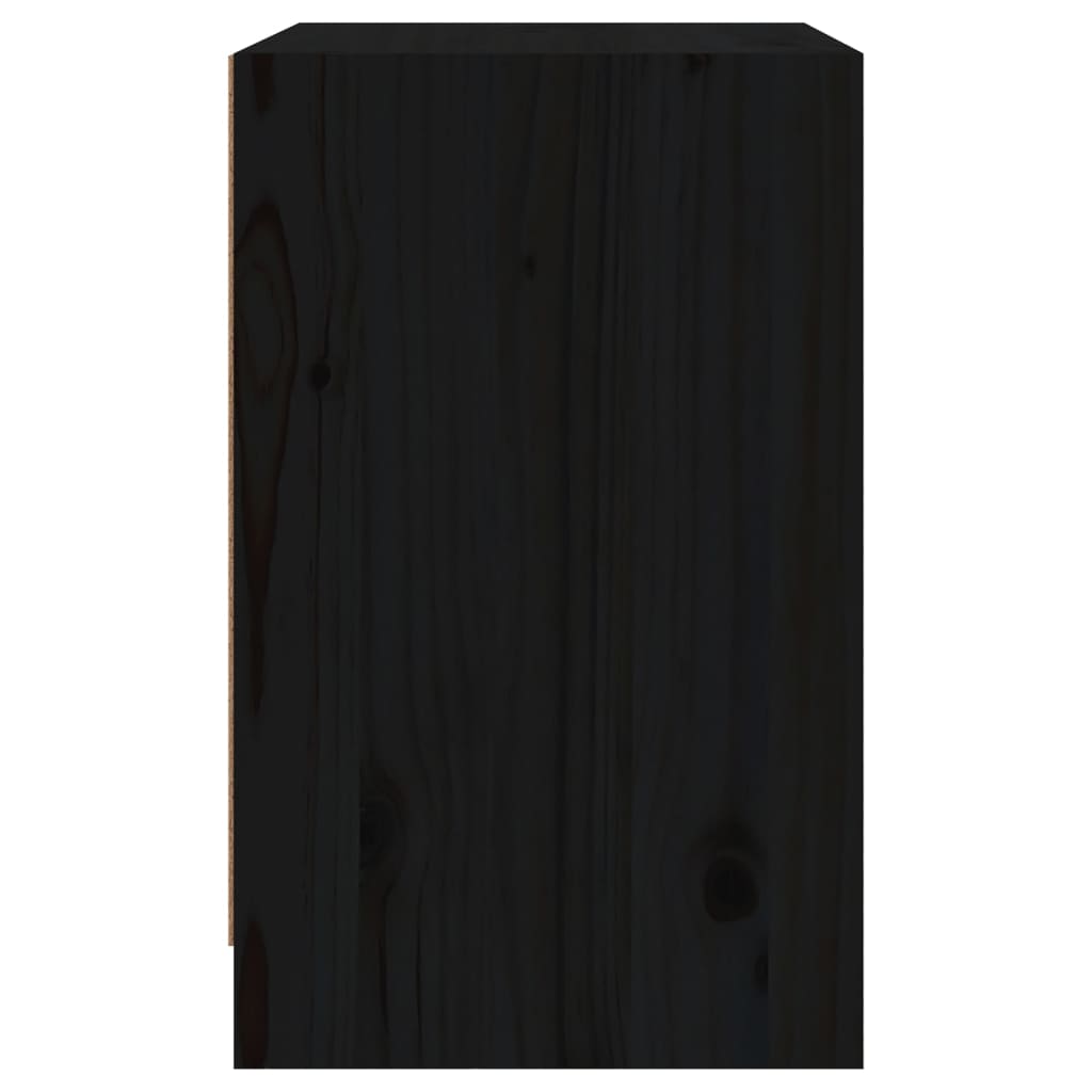 vidaXL Yöpöydät 2 kpl musta 40x31x50 cm täysi mänty