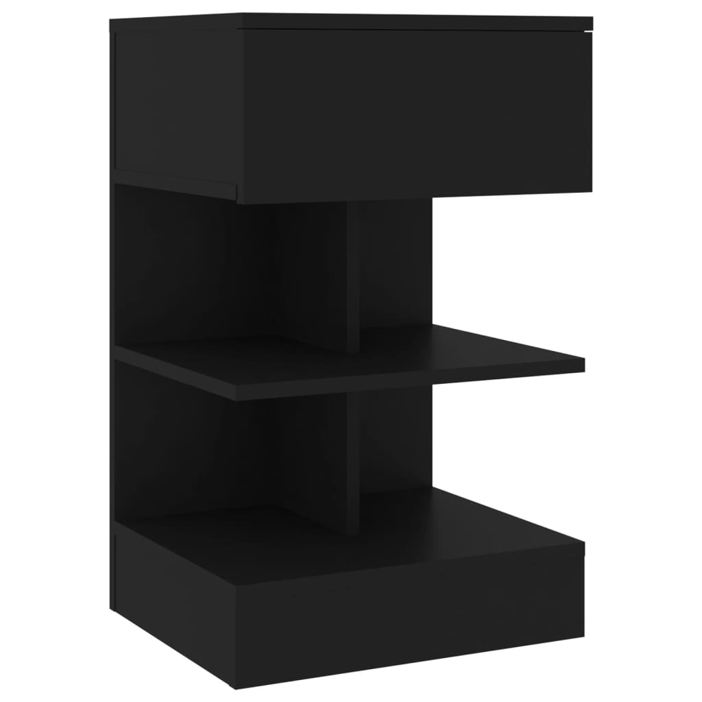 vidaXL Yöpöydät 2 kpl musta 40x35x65 cm