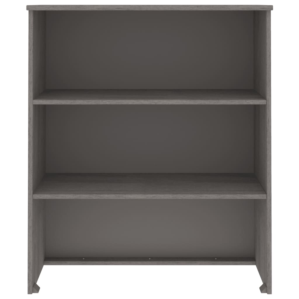 vidaXL Yläkaappi HAMAR vaaleanharmaa 85x35x100 cm täysi mänty