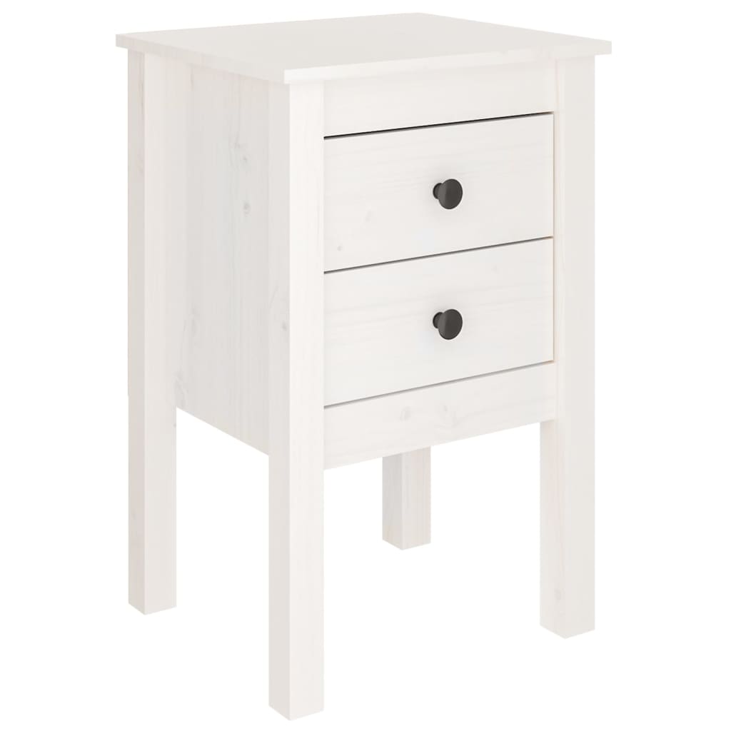vidaXL Yöpöydät 2 kpl valkoinen 40x35x61,5 cm täysi mänty