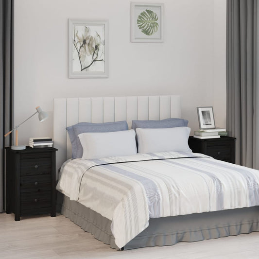 vidaXL Yöpöydät 2 kpl musta 40x35x61,5 cm täysi mänty