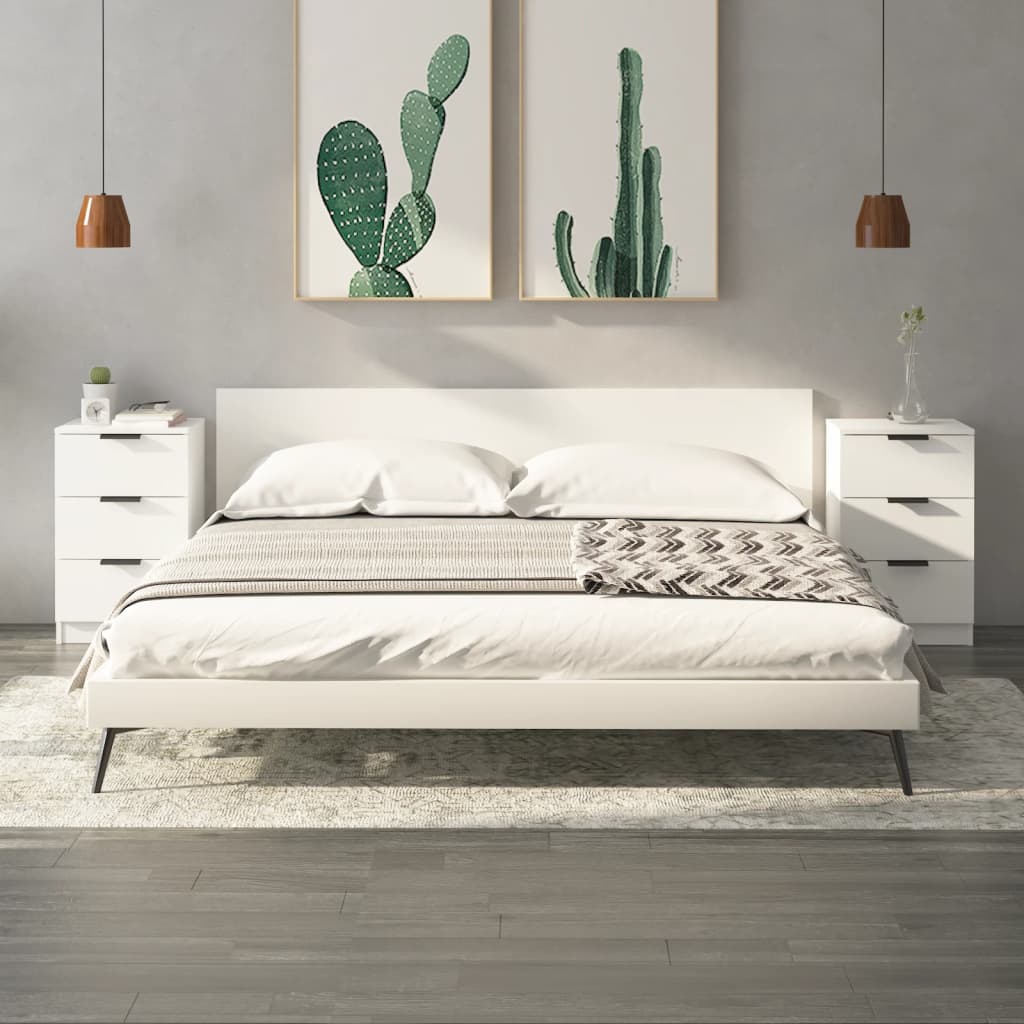 vidaXL Yöpöydät 2 kpl valkoinen 40x36x65 cm