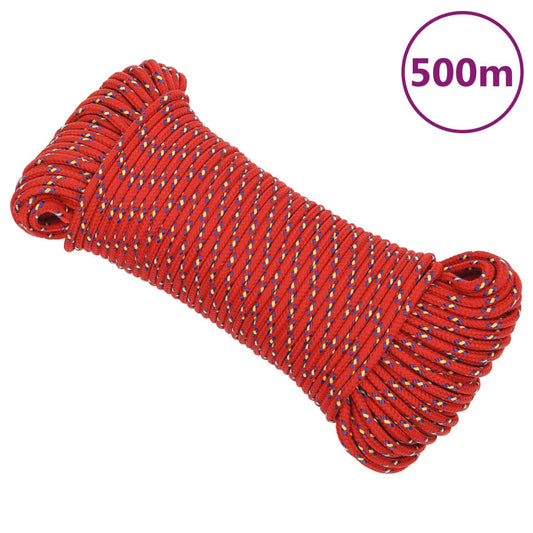 vidaXL Veneköysi punainen 3 mm 500 m polypropeeni