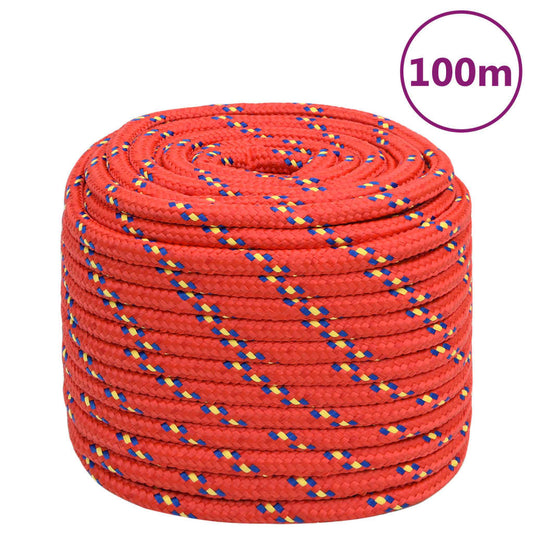 vidaXL Veneköysi punainen 18 mm 100 m polypropeeni
