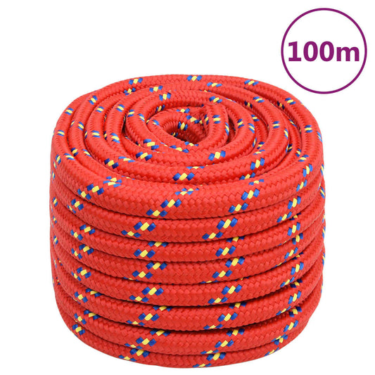 vidaXL Veneköysi punainen 20 mm 100 m polypropeeni