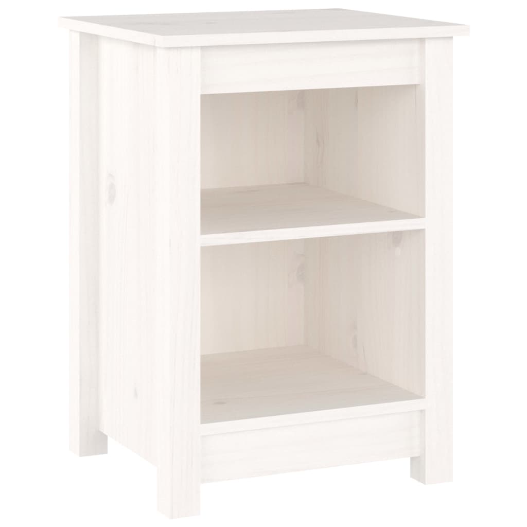 vidaXL Yöpöydät 2 kpl valkoinen 40x35x55 cm täysi mänty