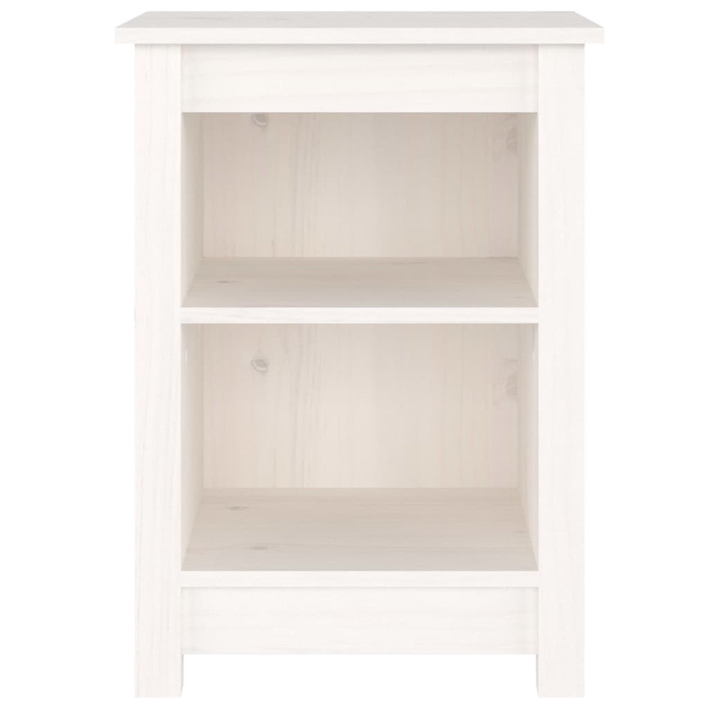 vidaXL Yöpöydät 2 kpl valkoinen 40x35x55 cm täysi mänty