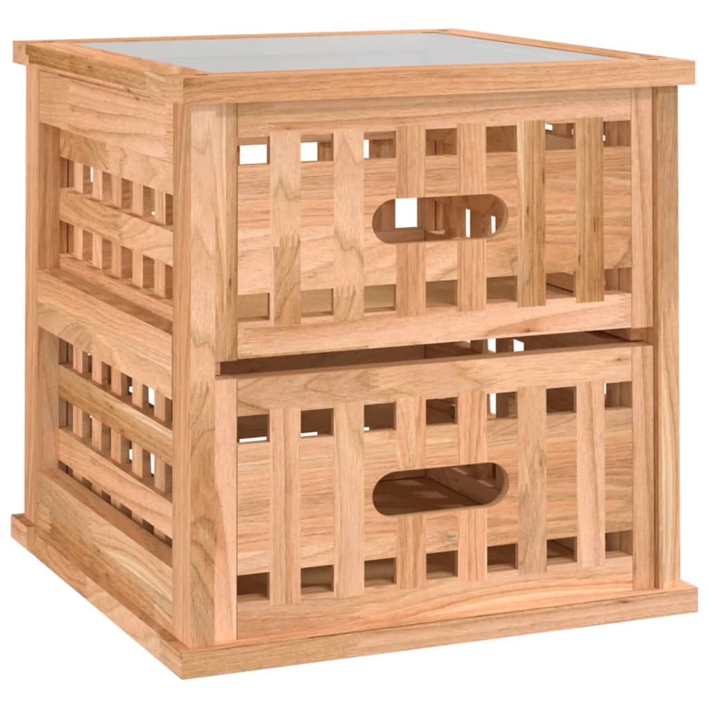 vidaXL Yöpöydät 2 kpl 34x34x34 cm täysi mänty
