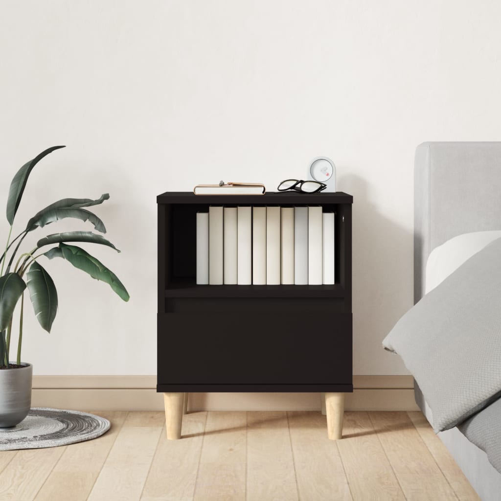vidaXL Yöpöydät 2 kpl musta 40x35x50 cm