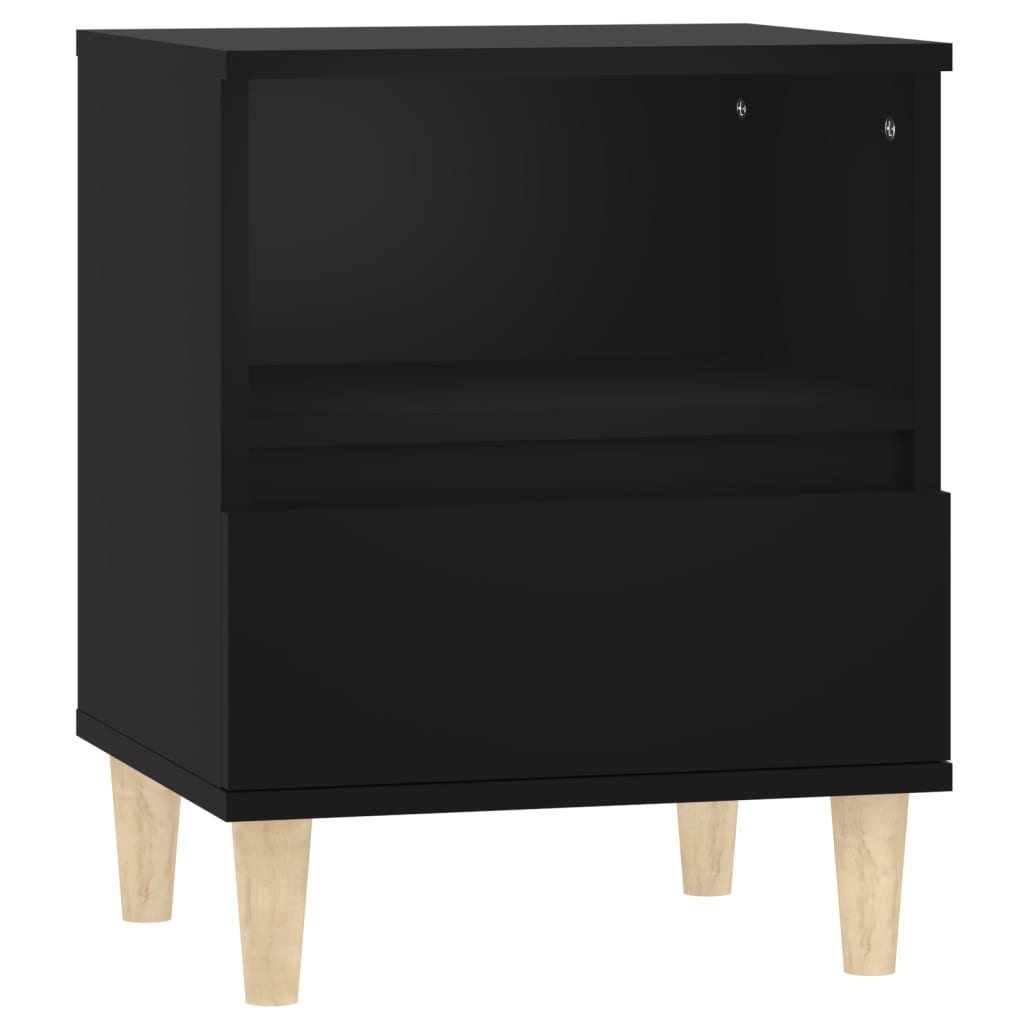 vidaXL Yöpöydät 2 kpl musta 40x35x50 cm