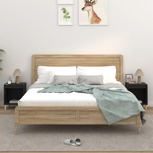 vidaXL Yöpöydät 2 kpl musta 40x35x50 cm