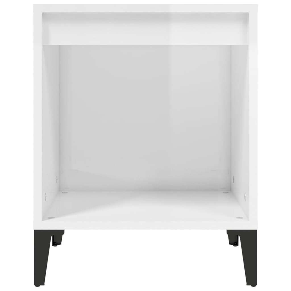 vidaXL Yöpöydät 2 kpl korkeakiilto valkoinen 40x35x50 cm