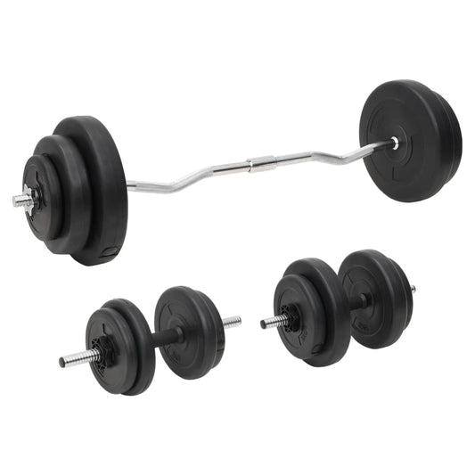 vidaXL Painonnostotanko ja käsipainosarja levyillä 60 kg