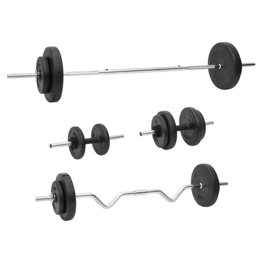 vidaXL Painonnostotanko ja käsipainosarja levyillä 60 kg