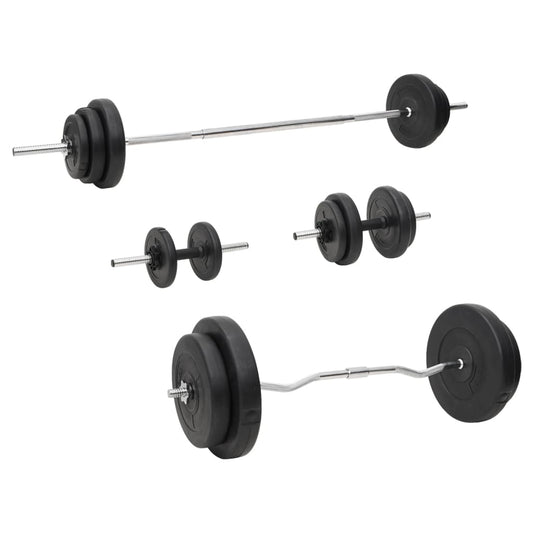 vidaXL Painonnostotanko ja käsipainosarja levyillä 90 kg