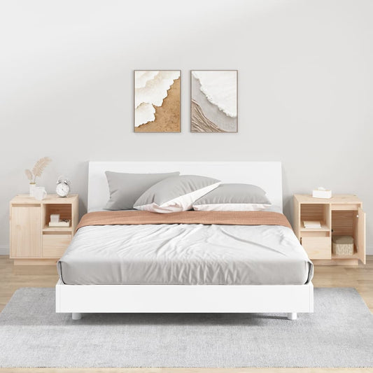 vidaXL Yöpöydät 2 kpl 50x34x50 cm täysi mänty