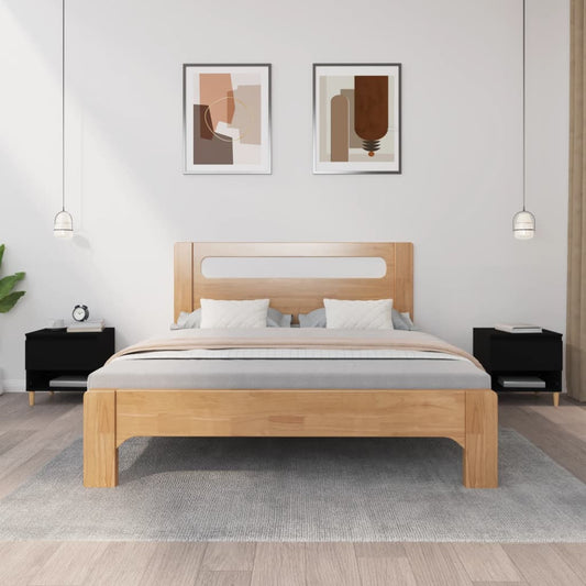 vidaXL Yöpöydät 2 kpl musta 50x46x50 cm tekninen puu