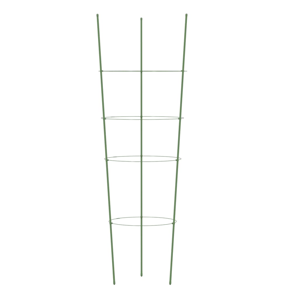 vidaXL Puutarhan kasvituet 4 rengasta 5 kpl vihreä 90 cm teräs