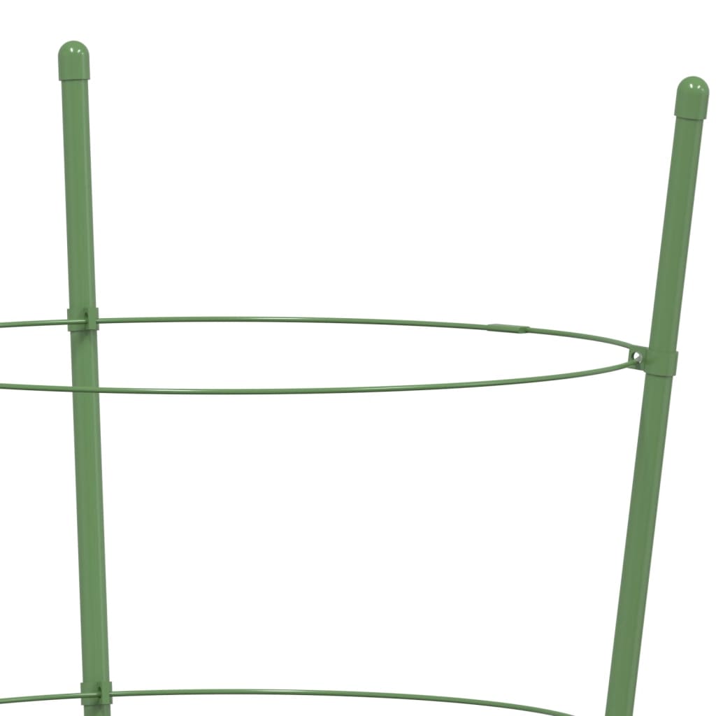 vidaXL Puutarhan kasvituet 4 rengasta 5 kpl vihreä 90 cm teräs