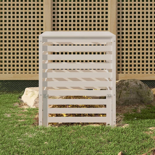 vidaXL Komposti valkoinen 82,5x82,5x99,5 cm täysi mänty