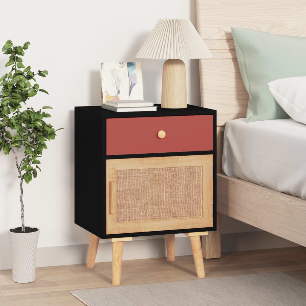 vidaXL Yöpöydät 2 kpl musta 40x30x55 cm tekninen puu